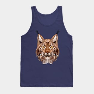 Bobcat Low Poly Art Tank Top